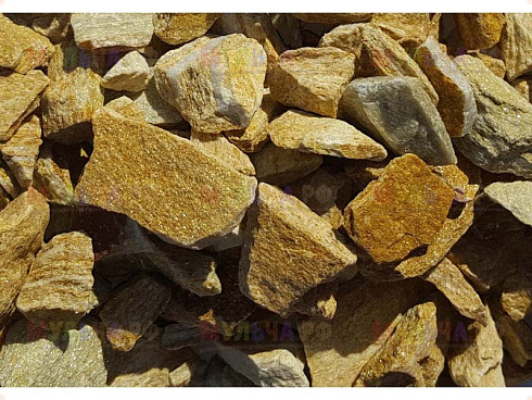 Kamenclub.ru: Щебень крошка желтый (ЗЛАТОЛИТ) фр. 5-10 мм.  купить в Севастополе мрамор золотистый, бежевый, желтый каменная ландшафтная декоративная крошка здатолита 8500 руб/т   фото КАМЕНЬ КЛУБ
