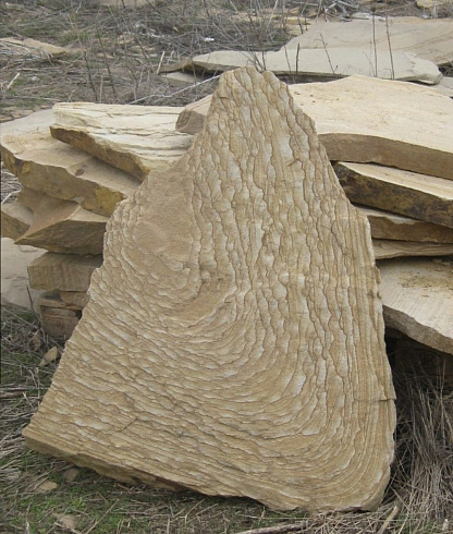 Kamenclub.ru: Форматный камень (плаха) пошаговая дорожка от 70-150 см (4 -12 см)  купить в Севастополе плитняк  форматный плаха желтый песчаник 9 000 руб/т   фото КАМЕНЬ КЛУБ