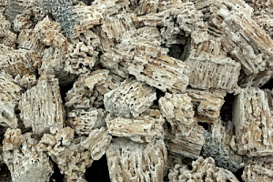 Kamenclub.ru: Крымский природный меотис фр. 100-500 мм.  купить в Севастополе меотис бежевый рыжий молочный желтый ракушечник 4 500 руб/т   фото КАМЕНЬ КЛУБ