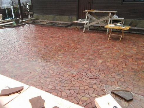 Kamenclub.ru: Песчаник брусчатка (Готика) art PSK-L-01  купить в Севастополе    2600 руб/кв.м    фото КАМЕНЬ КЛУБ