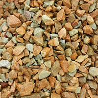 Kamenclub.ru: Щебень крошка желтый (ЗЛАТОЛИТ) фр. 10-20 мм.  купить в Севастополе златолит бежевый, золотистый, желтый каменная декоративная крошка щебня златолита 10800 руб/т   фото КАМЕНЬ КЛУБ