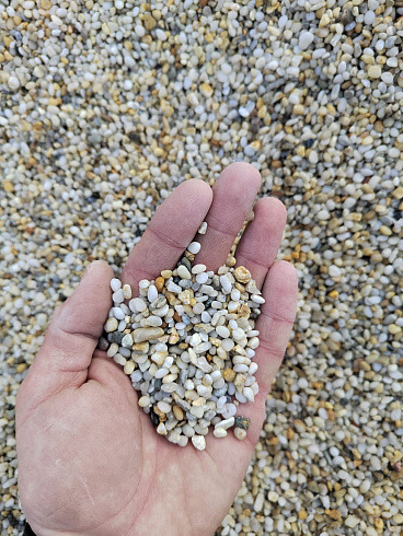 фото Галька крымская жемчужная фр. 3-5 мм. купить в Севастополе  в интернет-портале КАМЕНЬ КЛУБ